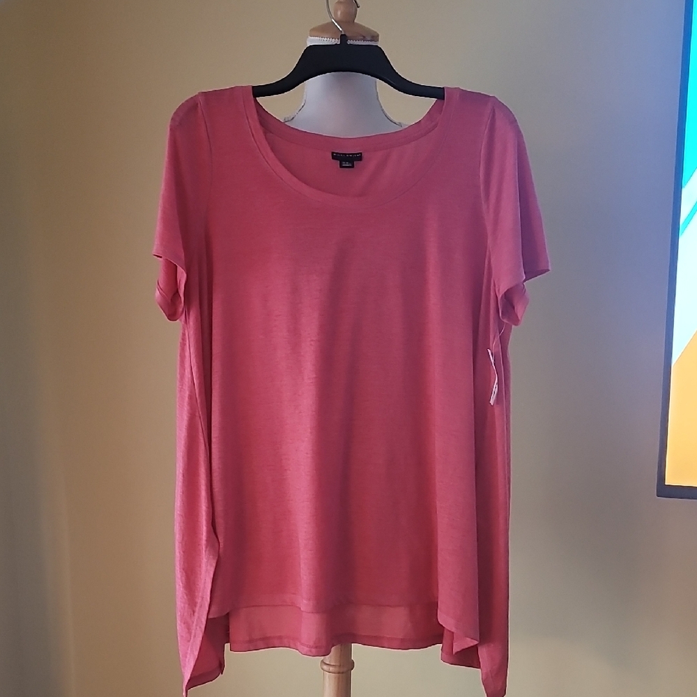 Willi Smith Women's Top Salmon Pink Size 2X